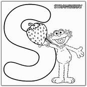 coloriage 1 rue sesame alphabet s